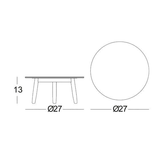 David Outdoor Round Coffee Table