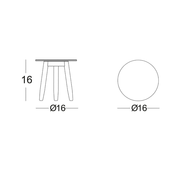 David Outdoor Round Side Table