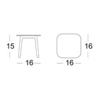 David Outdoor Square Side Table