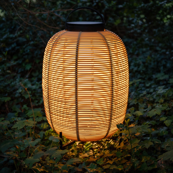 Tika Outdoor Lantern with Steel Base