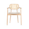 Titus Dining Armchair  option Natural Oak / Lime White Boucle