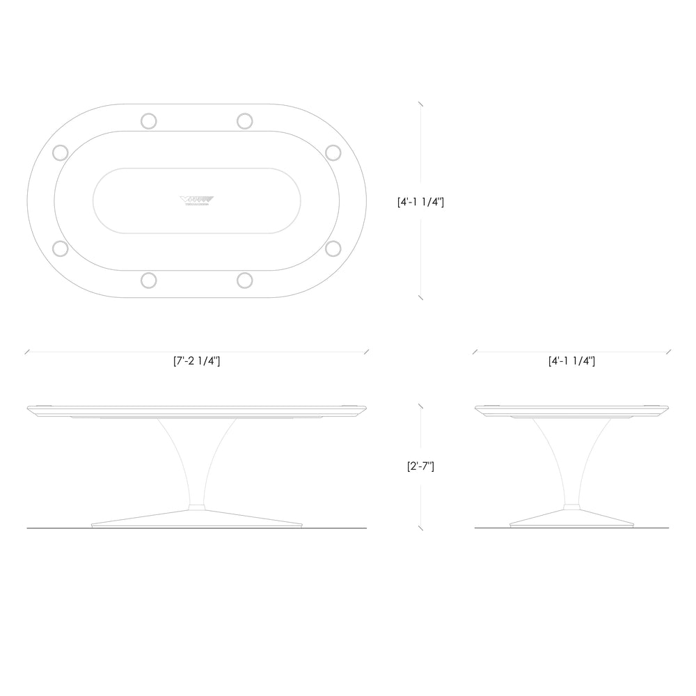 Vismara Asso Oval Poker Table - 2Modern