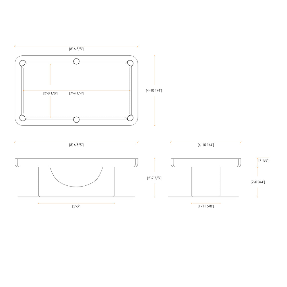 Vismara Mono Pool Table - 2Modern