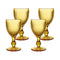 Bicos Wine/Water Goblet (Set of 4)  option Amber