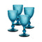 Bicos Wine/Water Goblet (Set of 4)  option Blue