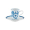 Coralina Coffee Cup & Saucer  option Blue