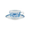 Coralina Tea Cup & Saucer  option Blue