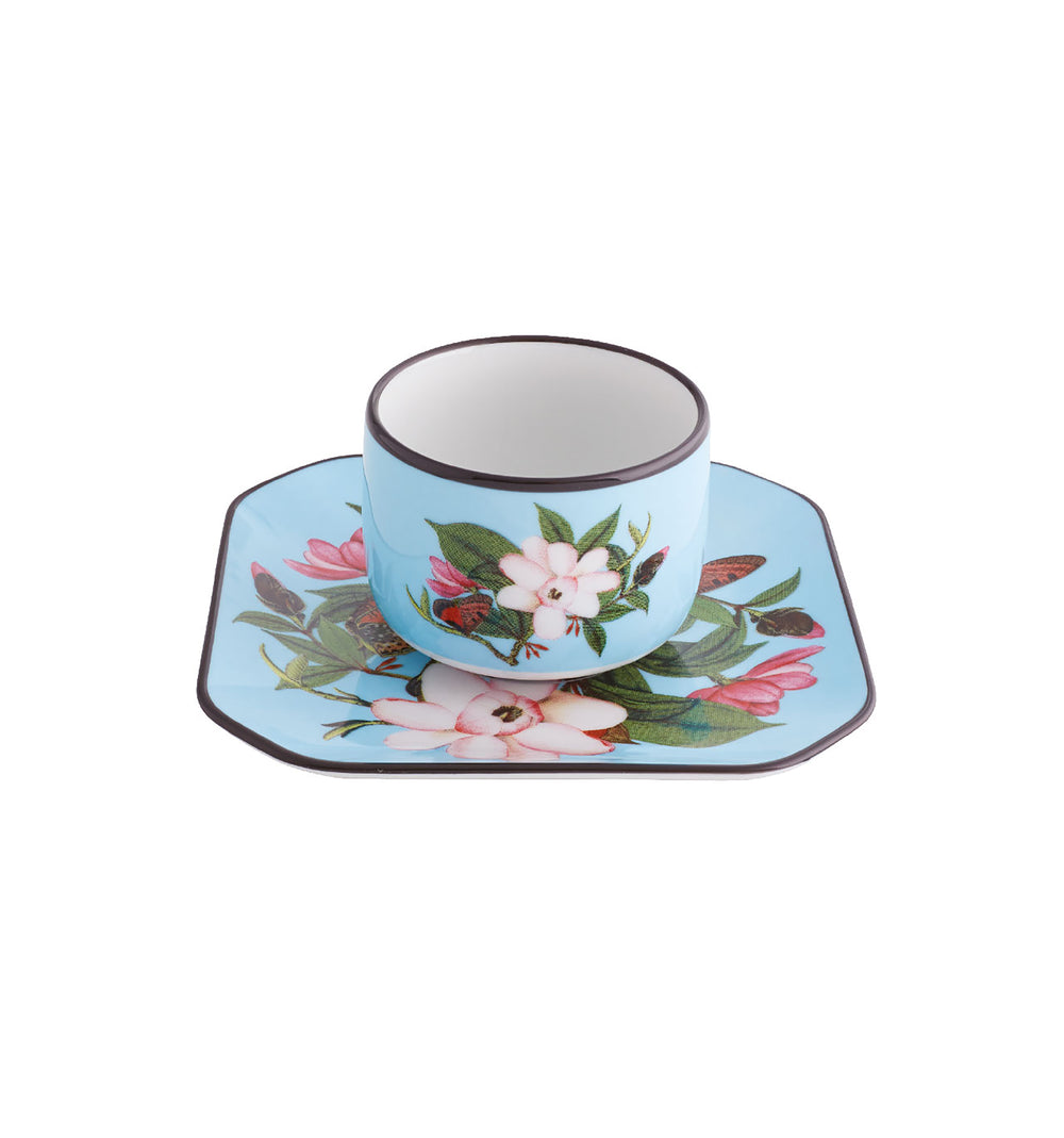 Fete Vos Jeux Espresso Cup with Saucer (Set of 4)