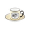 Herbariae Coffee Cup & Saucer  option Yellow