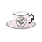 Herbariae Tea Cup & Saucer  option Pink