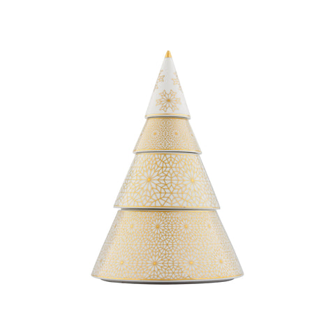 Stacked Porcelain Christmas Tree Vessel