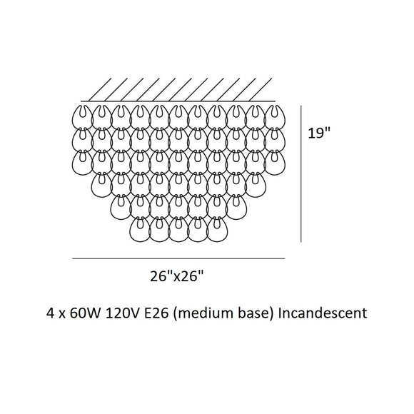 Giogali Square Flush Mount