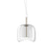 Jube LED Pendant Light with Glass Diffuser  option Crystal / Matte Steel