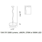Jube LED Pendant Light with Glass Diffuser