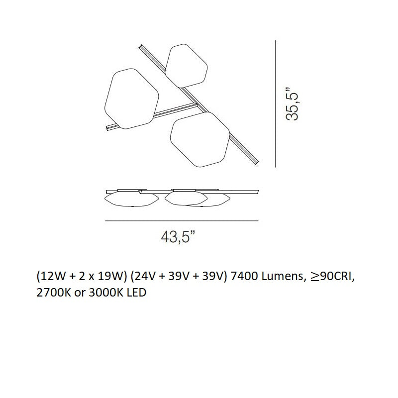 Modulor Multi-Light LED Wall/Ceiling Light
