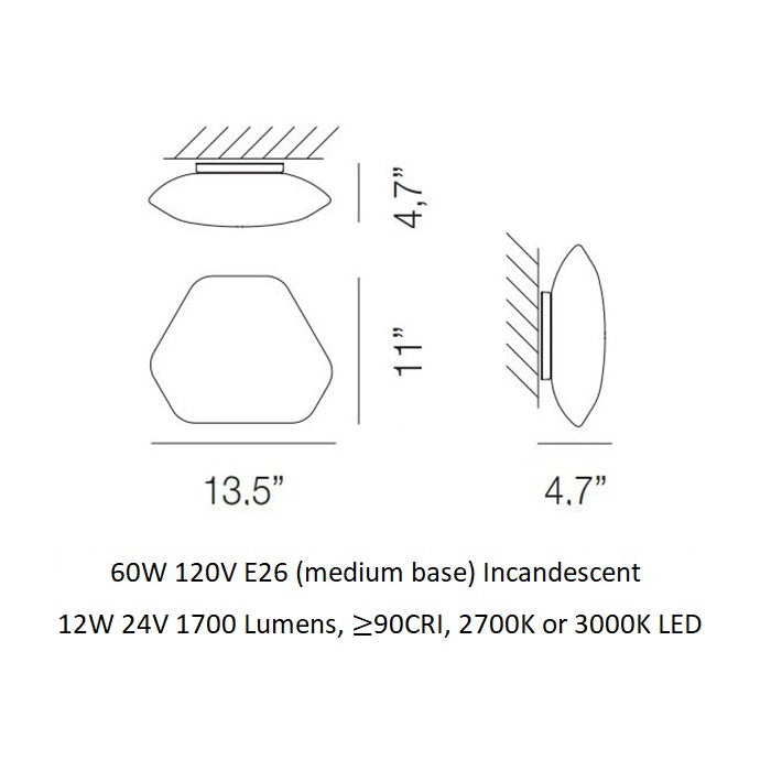 Modulor Wall/Ceiling Light