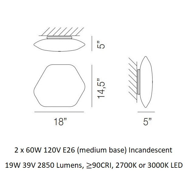Modulor Wall/Ceiling Light