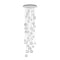 Oto Rain Circle Multi-Light Pendant Light  option Crystal