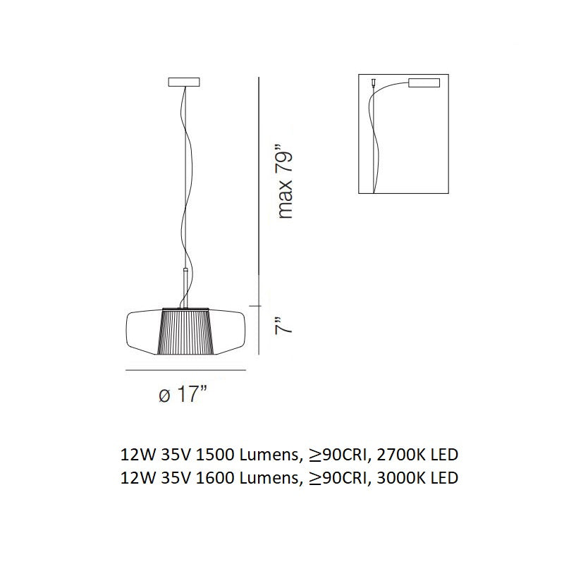 Plisse LED Pendant Light