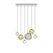 Puppet Multi-Light Linear Suspension Light  option Glossy Chrome