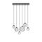 Puppet Multi-Light Linear Suspension Light  option Crystal Transparent