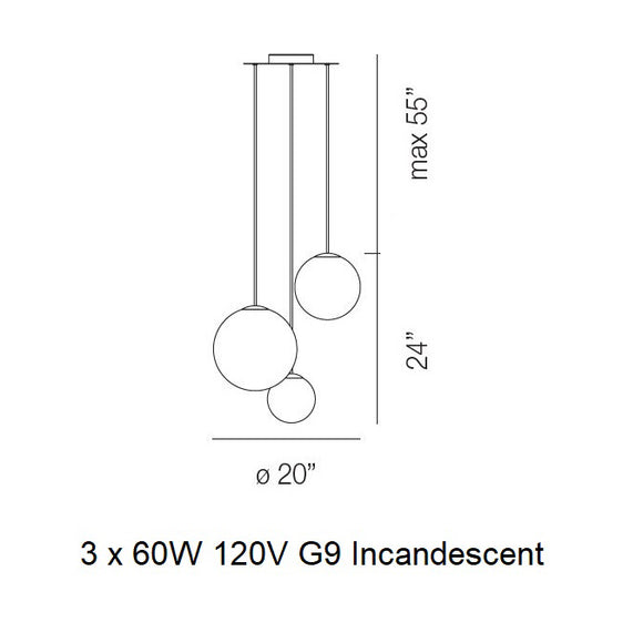 Puppet Round Multi-Light Pendant Light