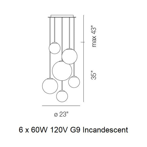 Puppet Round Multi-Light Pendant Light