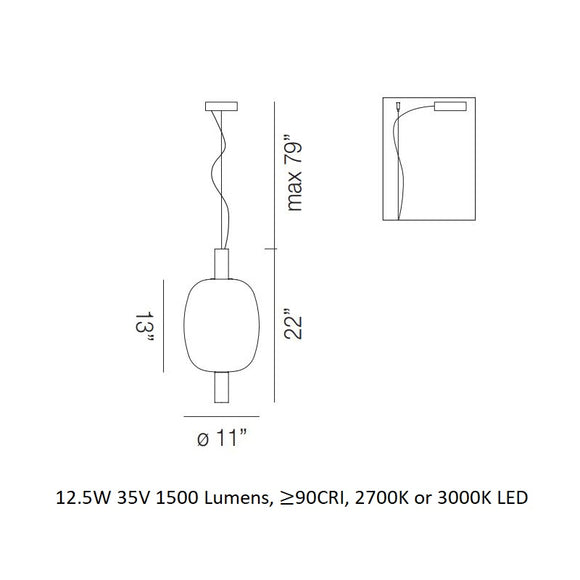 Riflesso 2 LED Pendant Light