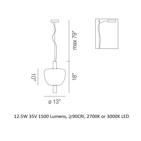 Riflesso 3 LED Pendant Light