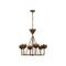 Visual Comfort Signature x Julie Neill Alberto Chandelier  option Antique Bronze Leaf