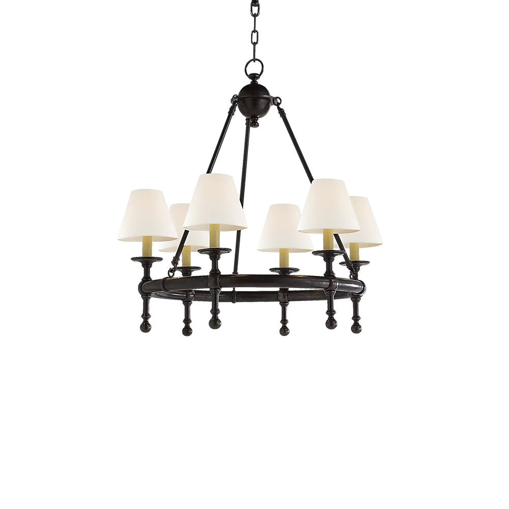 Visual Comfort Signature x Chapman and Myers Classic Mini Ring Chandelier