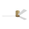 Rozzen Ceiling Fan  option Burnished Brass / Matte White