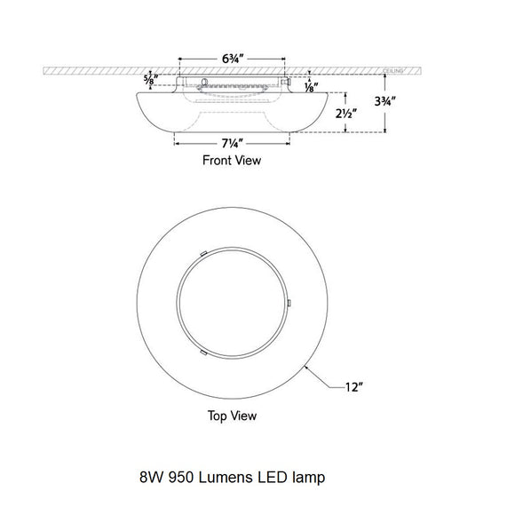Kelly Wearstler x Visual Comfort Cappello LED Flush Mount