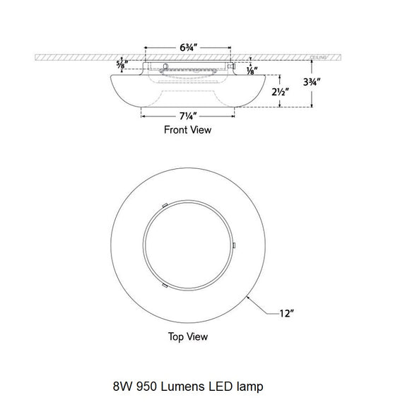 Kelly Wearstler x Visual Comfort Cappello LED Flush Mount