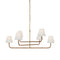 Visual Comfort Signature x Chapman and Myers Basden Three Tier Chandelier  option Antique Burnished Brass / Natural Rattan