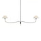 Visual Comfort Signature x Amber Lewis Griffin Linear Chandelier  option Bronze / Chocolate Leather