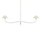 Visual Comfort Signature x Amber Lewis Griffin Linear Chandelier  option Polished Nickel / Parchment Leather