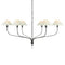 Amber Lewis x Visual Comfort Griffin Tail Chandelier  option Bronze / Chocolate Leather