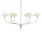 Amber Lewis x Visual Comfort Griffin Tail Chandelier  option Polished Nickel / Parchment Leather