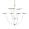 Thomas O'Brien x Visual Comfort Keira Chandelier  option Matte White / Hand Rubbed Antique Brass
