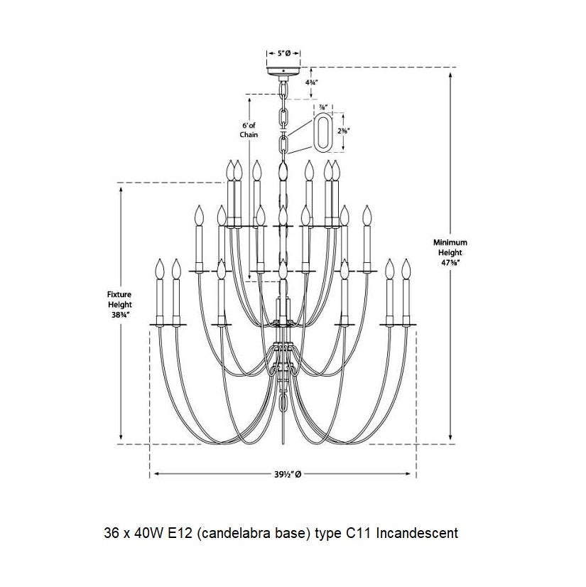 Visual Comfort Signature x Thomas O'Brien Erika Chandelier
