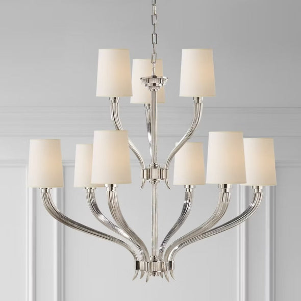 Visual Comfort Signature x Chapman and Myers Ruhlmann 2 Tier Chandelier