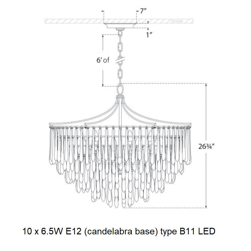 Visual Comfort Signature x Julie Neill Vacarro Chandelier