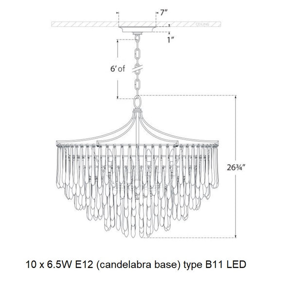 Visual Comfort Signature x Julie Neill Vacarro Chandelier