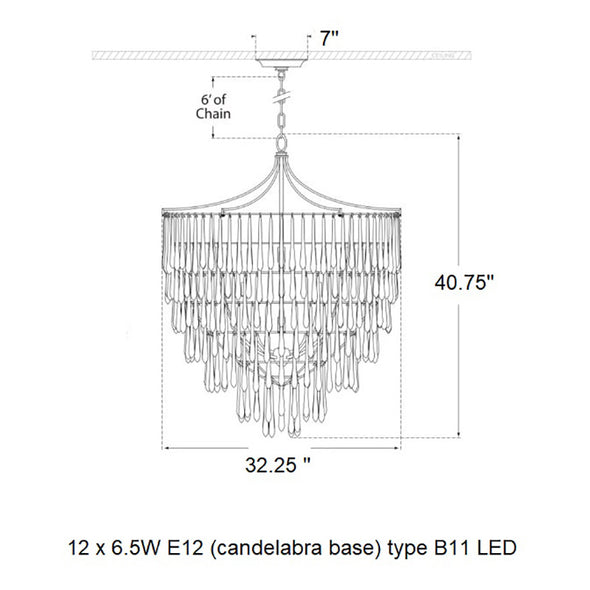 Visual Comfort Signature x Julie Neill Vacarro Chandelier