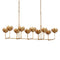 Visual Comfort Signature x Julie Neill Alberto Linear Chandelier  option Antique Gold Leaf