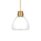 Avroko Morgan Pendant Light  option Hand-Rubbed Antique Brass With Clear Glass