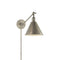 Visual Comfort Signature x Chapman and Myers Boston Functional Single Arm Library Wall Sconce  option Antiqued Nickel