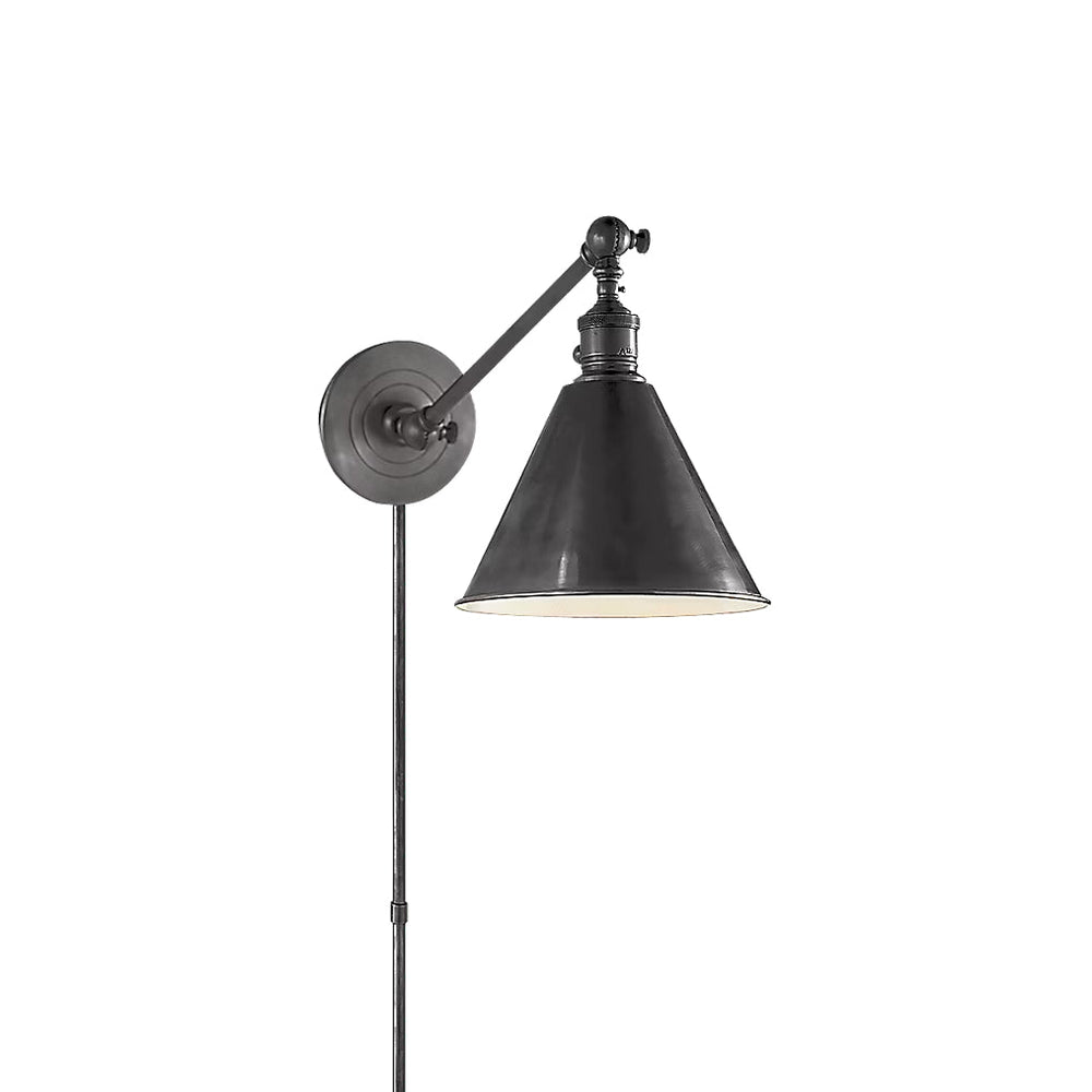 Visual Comfort Signature x Chapman and Myers Boston Functional Single Arm Library Wall Sconce