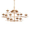 Visual Comfort Signature x Julie Neill Clementine Low Wide Tiered Chandelier  option Antique Gold Leaf